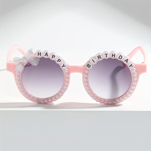 1pc Sweet and Cute Bow Girls' Glasses, Macaron Color Birthday Party Decorative Glasses, Ultra-Light Design for Comfortable Wear